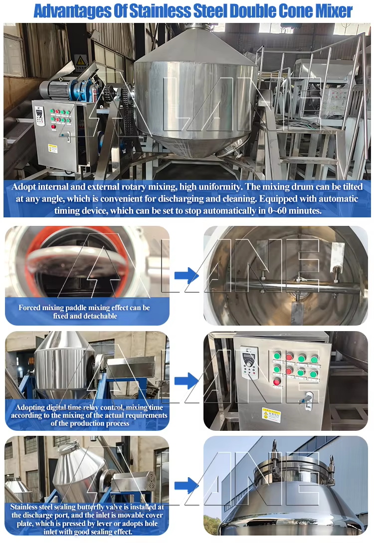 Stainless steel double cone mixer-3