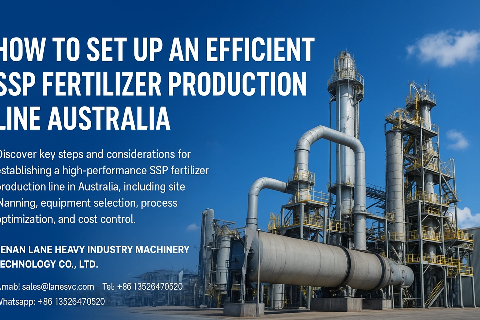 How to Set Up an Efficient SSP Fertilizer Production Line Australia: Key Steps and Considerations