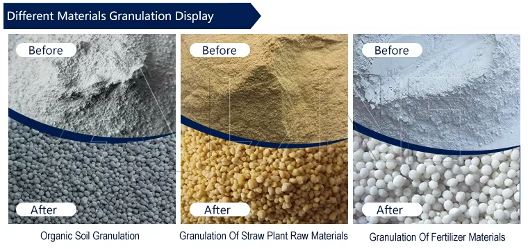 rotary drum granulator for phosphate fertilizer granulation result feature